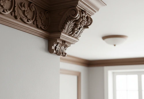 Decorative Wooden Ceiling Skirting with Pattern