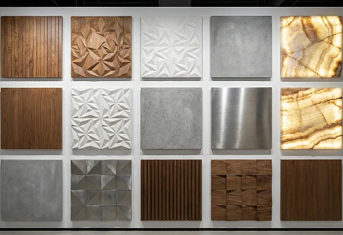 Types of various materials for wall finishing
