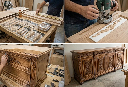 Workshop: Solid Wood Blanks, Carved Furniture Decor STAVROS, and Tools for DIY Furniture Assembly