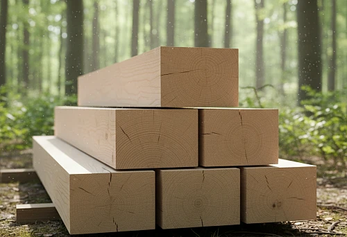 Beech timber in the forest &mdash; a combination of natural perfection and European quality