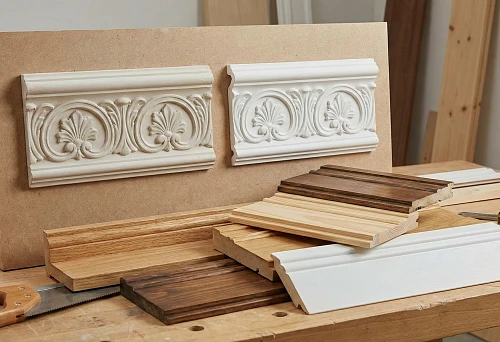 Stucco plaster or polyurethane: comparison of molding samples and material selection for the interior