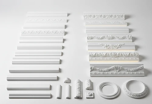 Full Range of Polystyrene Cornices and Baseboards with Decorative Elements for Interior Installation in Barnaul
