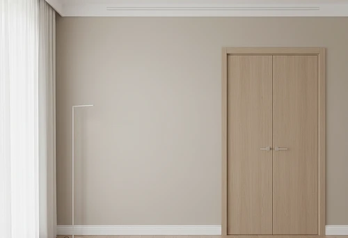 Modern Interior with Ceiling Molding and Floor Baseboard, Demonstrating Visual Techniques for Ceiling Height Correction