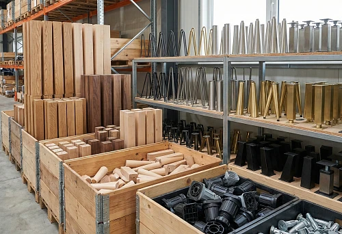 Furniture Legs and Supports: Showcase of Metal and Wooden Supports in Stock