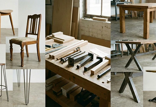 Chair legs and kitchen table legs &mdash; choosing furniture supports for different furniture constructions