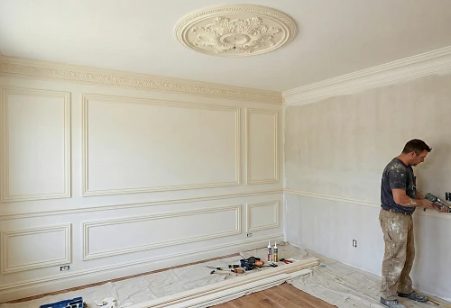 Polyurethane wall moldings: installation of moldings and frames in interior design