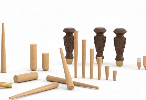 STAVROS collection of wooden furniture legs in various shapes and sizes
