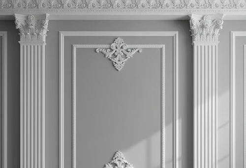 Photos of polyurethane molding in a classic interior