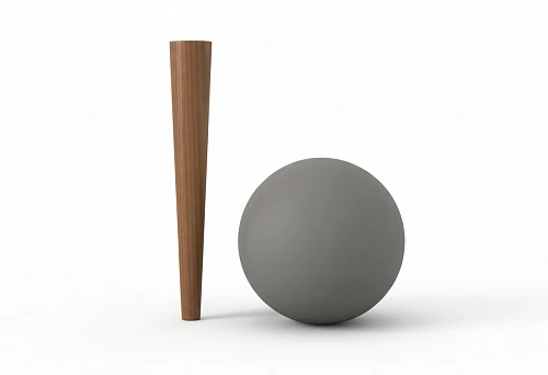 Wooden furniture leg for replacement without disassembling the body
