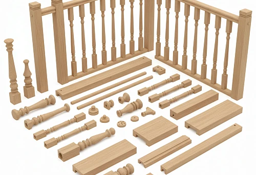 Decorative Details and Fastening Systems for Solid Wood Staircases