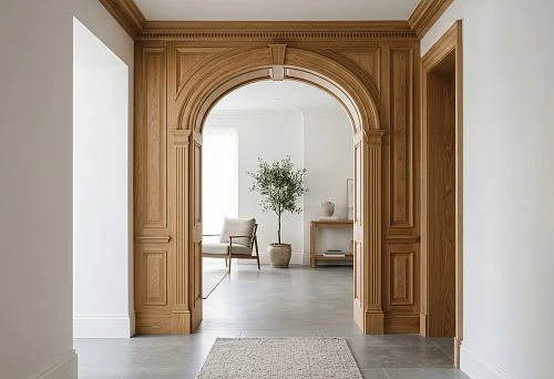 Doorway portal for an opening without a door in the interior