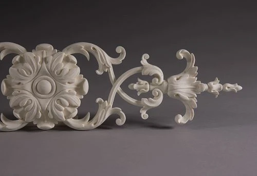 Plastic decor element in classic style