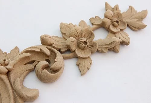 Wooden carved decor with floral motifs &mdash; exclusive inlays for interiors, manufactured in Omsk