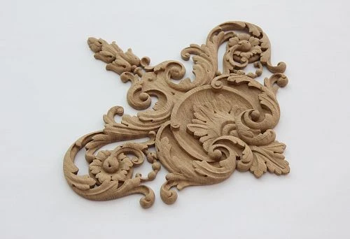 Hand-carved wooden decorative element for interior and furniture in Saint Petersburg