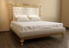 Curved bed legs in interior design