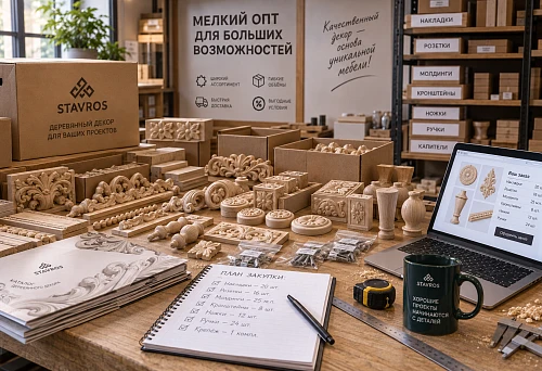 Wooden decor in small wholesale: how a furniture workshop can build its purchase without excess stock