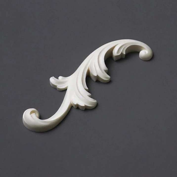 NPU‑431R Molding Horizontal Polyurethane Overlay with Smooth Classic Scrolls for Walls and Furniture