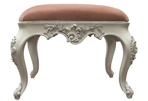 Elegant Wooden Stool with Decorative Elements