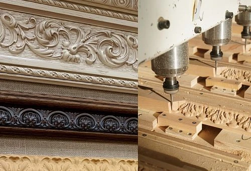 Furniture Hardware Details with Elegant Carved Artistry.