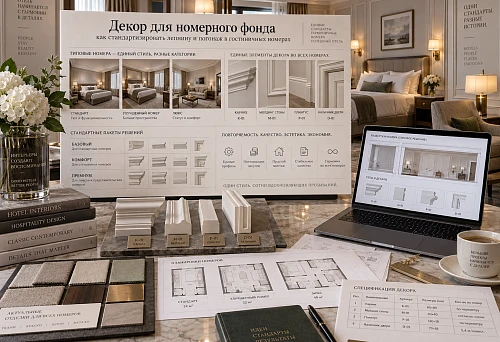 Decor for guest rooms: how to standardize moldings and trim in hotel rooms