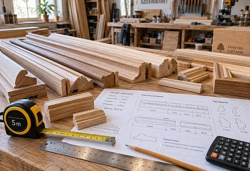Decorative wooden moulding: how to calculate linear footage and cutting plan