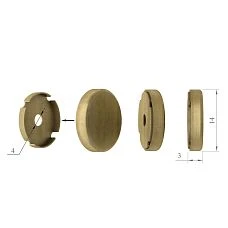 Decorative metal cap FUR-032. Installation and finishing materials.