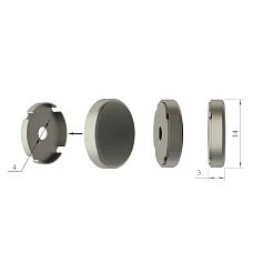 Decorative metal cap FUR-033. Installation and finishing materials.