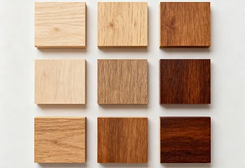 Wood samples in various shades &mdash; a working palette for Russian-style interiors without excessive ethnographic decoration