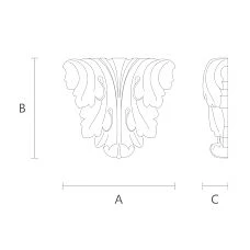 Wooden item in the technique of wood carving and decoupage, drawing