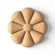 Detailed View of Carved Rosette R-060