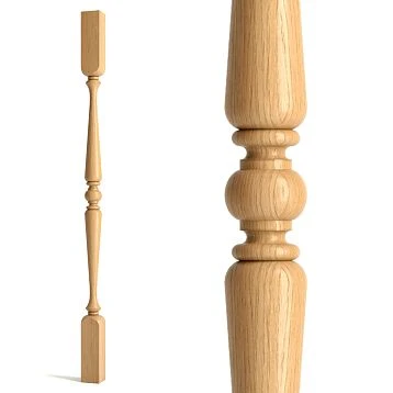 Precision wooden baluster L-021 for staircase in classic style