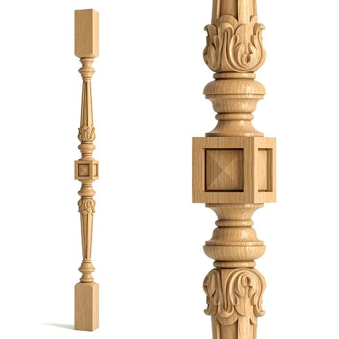 Wooden balustrade handrail L-025