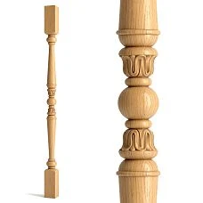 Carved wooden baluster L-026 for staircase
