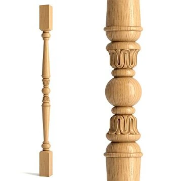 Carved wooden baluster L-026 for staircase
