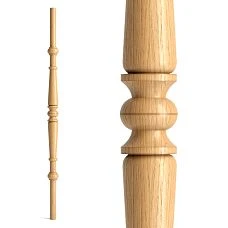 Wooden staircase baluster L-056 made of quality oak or beech