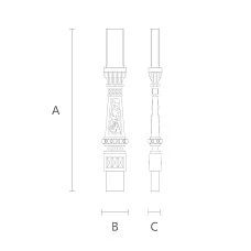 Wooden stair baluster L-009.1: sturdy and charming decorative element drawing