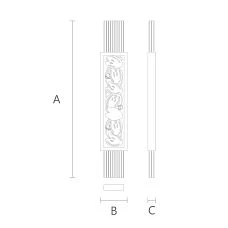Wooden staircase newel post L-092.1 &mdash; suitable for any interior style drawing