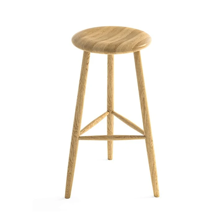 Bar stool TBR-004 from natural oak
