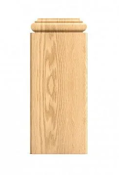 BS-002 pilaster base from natural oak