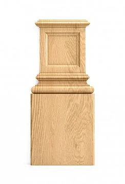 BS-007 Pilaster Base &mdash; Solid Wood Decor