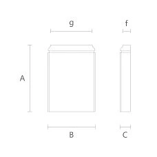 BS-001 pilaster base, square shape, drawing