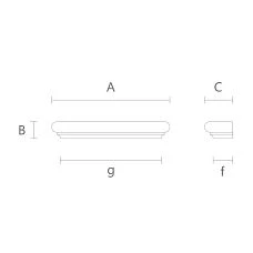 Diagram with dimensions of the BS-009.1 pilaster base (length, height, depth)