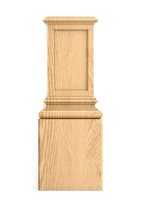 Wooden base BS-008 with carved pattern for decoration