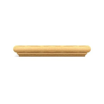 Front view of the BS-009.1 pilaster base made of natural wood