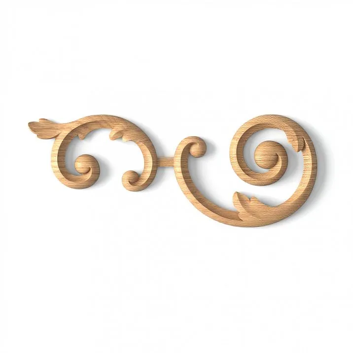 Wooden decorative element N-284L with wood carving