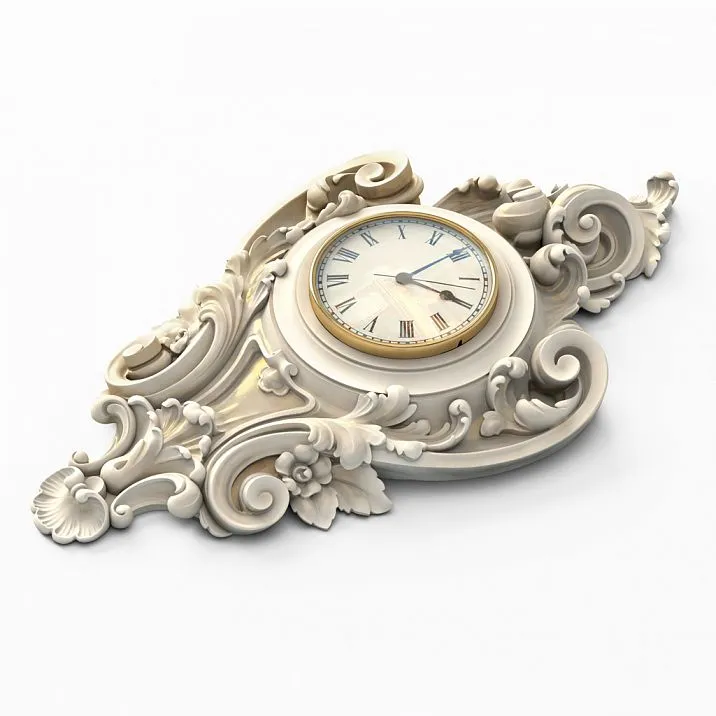 Wall clock CHPU-001 made of polyurethane, for classic interior