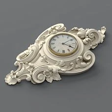 Wall clock CHPU-001 made of polyurethane, white color
