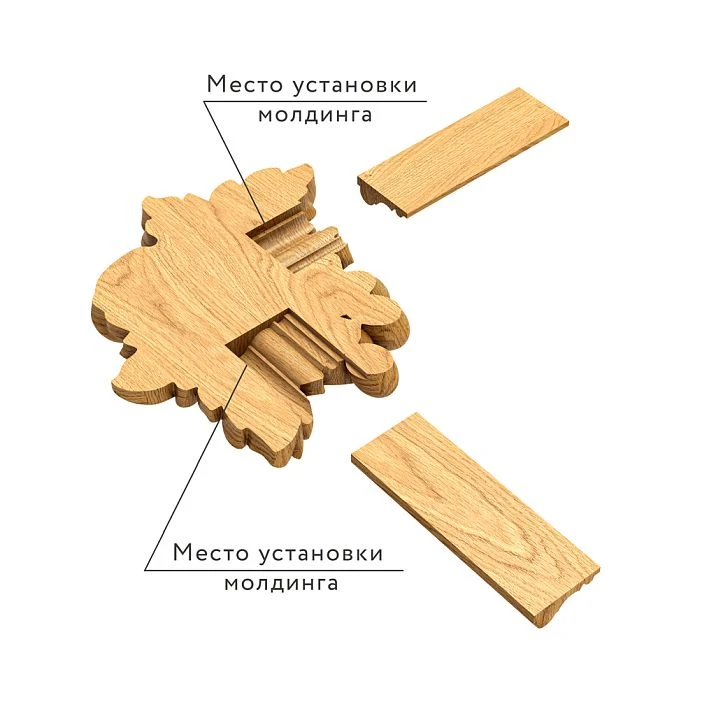 Decorative element N-258-1R &ndash; connection scheme with molding
