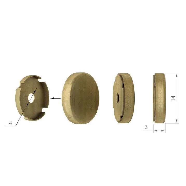 Decorative metal cap FUR-032. Installation and finishing materials.