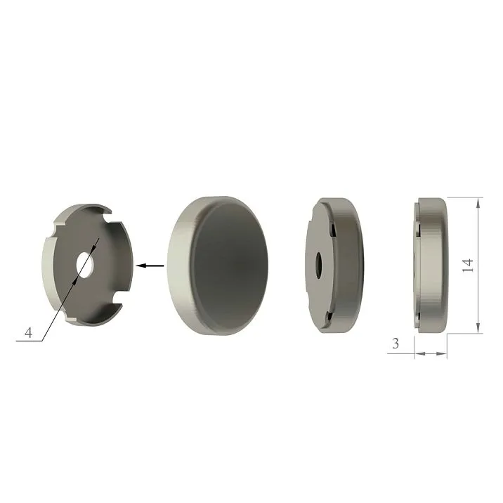 Decorative metal cap FUR-033. Installation and finishing materials.